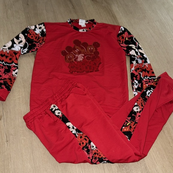 Red Mickey Mouse Casual Tracksuit - Picture 2 of 2